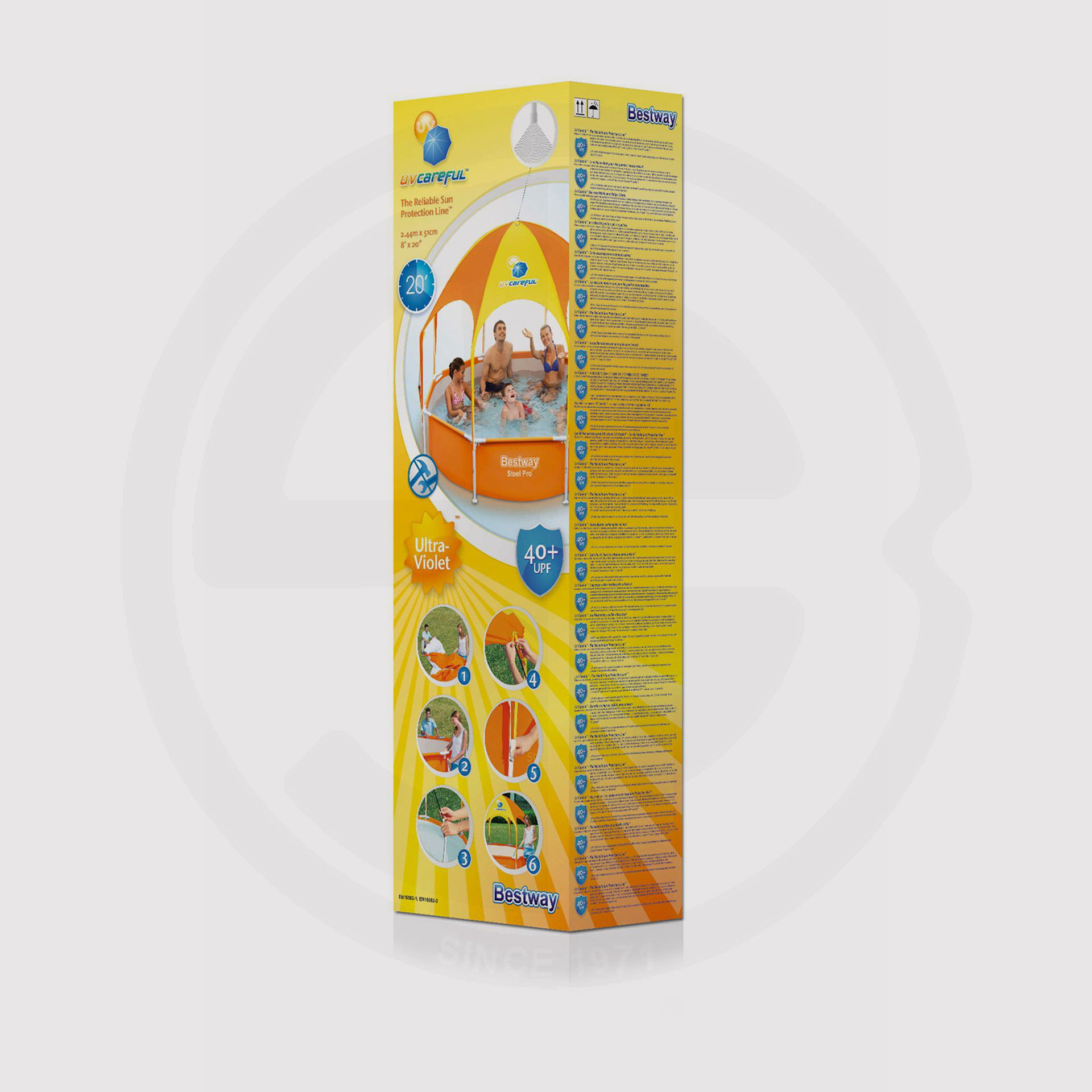 Bestway Splash-in-Shade Play Pool Orange, Box