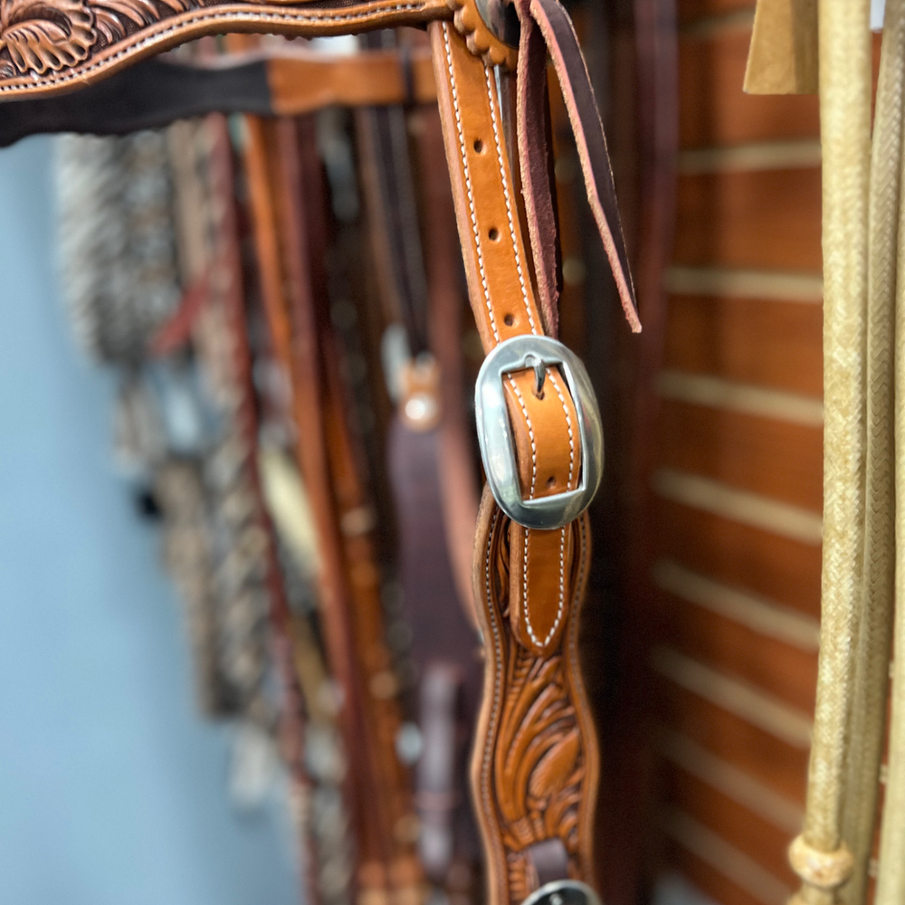 Tooled browband headstall