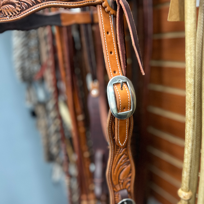 Tooled browband headstall