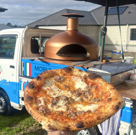 A Double Delight: Amanda Christina's Unforgettable Pizza Party with Our Mobile Pizza Truck