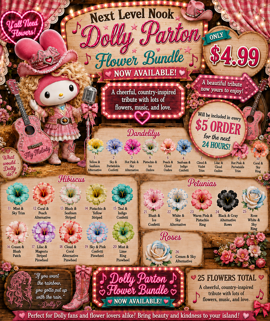Dolly Inspired Flowers