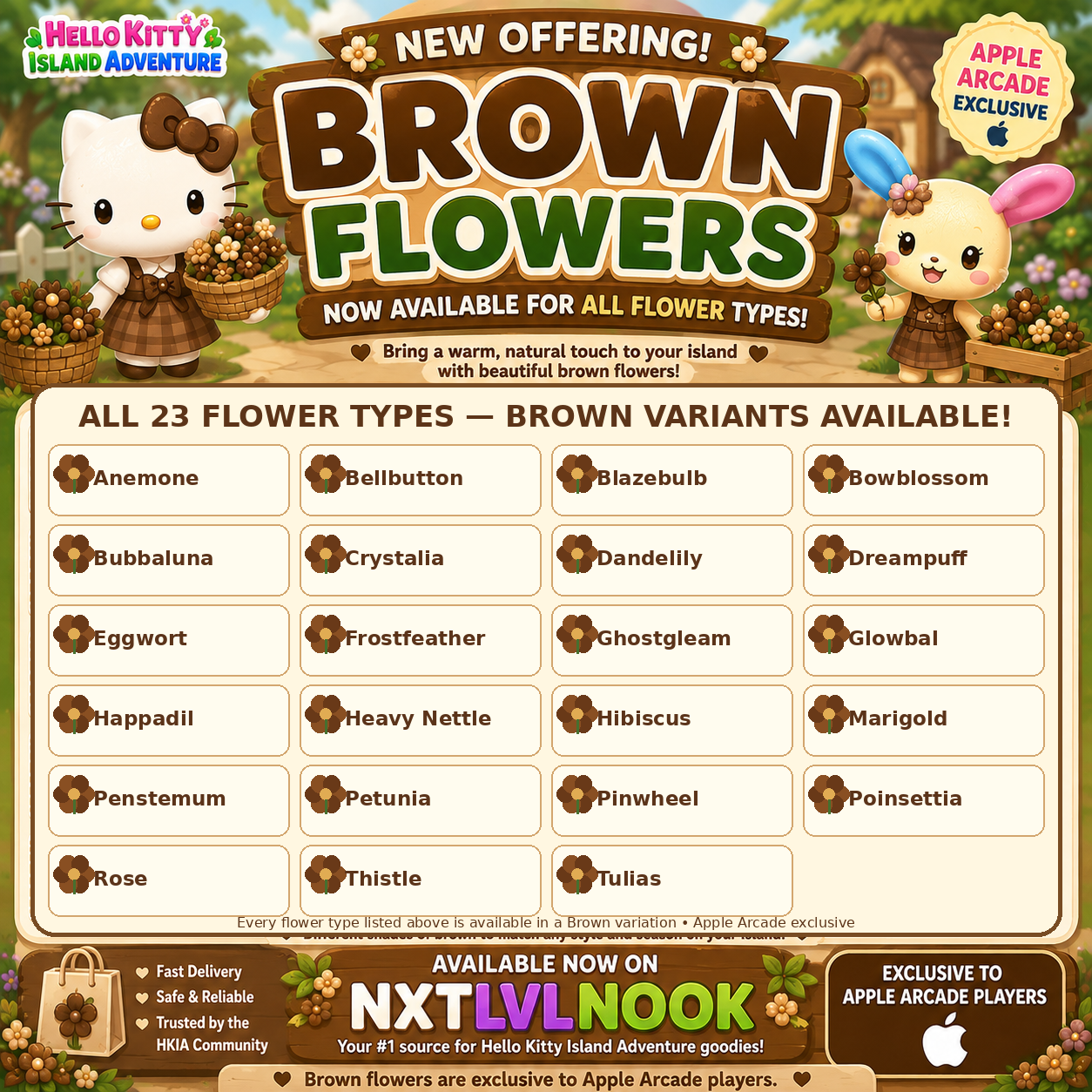 All Solid Brown Flowers Collection (Apple Arcade)