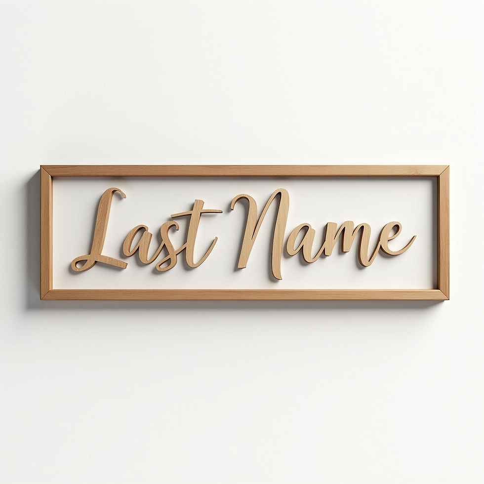 Custom Family Sign