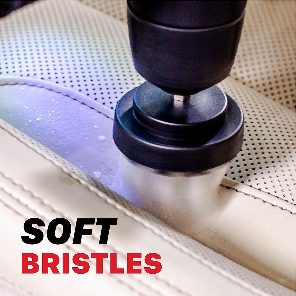 Thumbnail: Soft Leather & Fabric Drill Brush Set of2