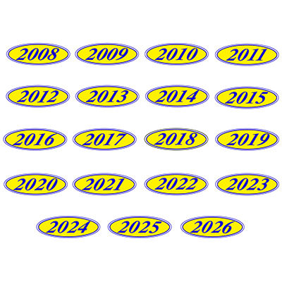 Thumbnail: Blue & Yellow Oval Year Model