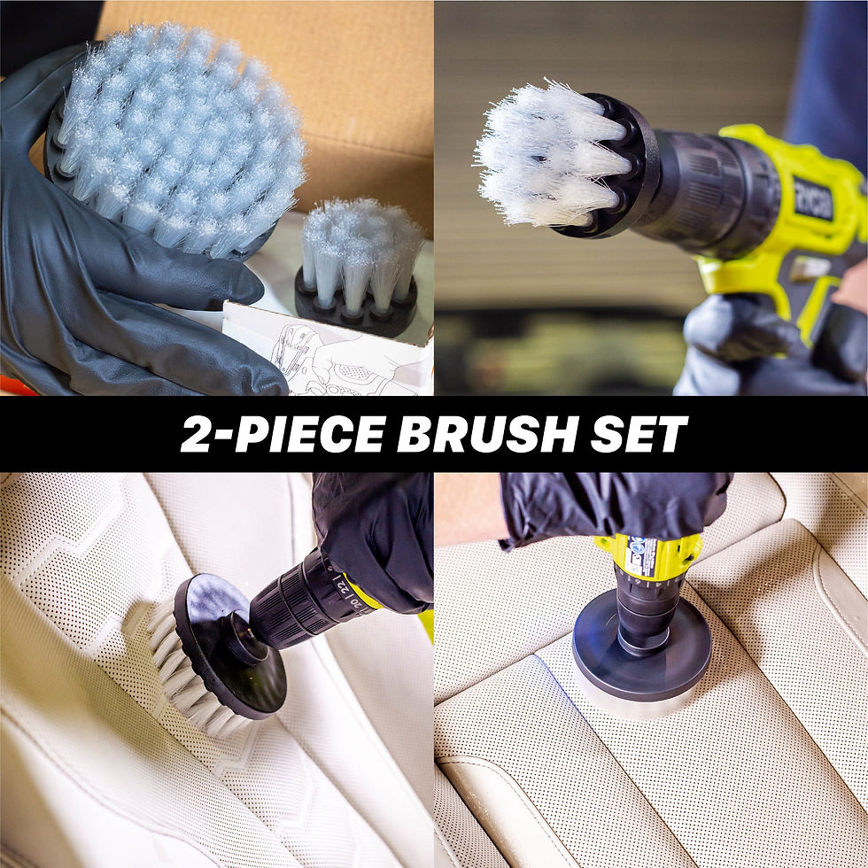 Thumbnail: Soft Leather & Fabric Drill Brush Set of2