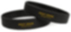 Siliconen Armbandjes met Gouden opdruk (twee maten)