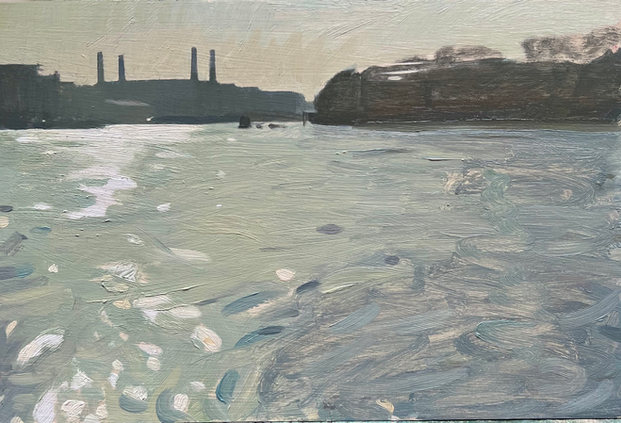 Battersea power station from St George’s Wharf. 2022