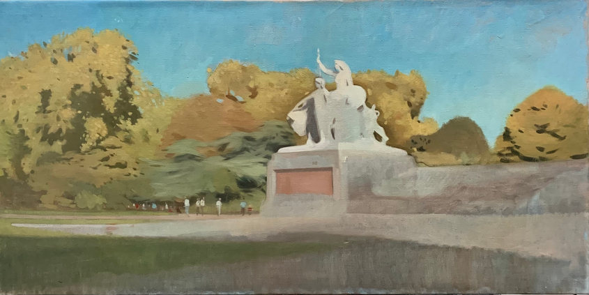 Albert Memorial, Kensington gardens, Autumn sun. 2012