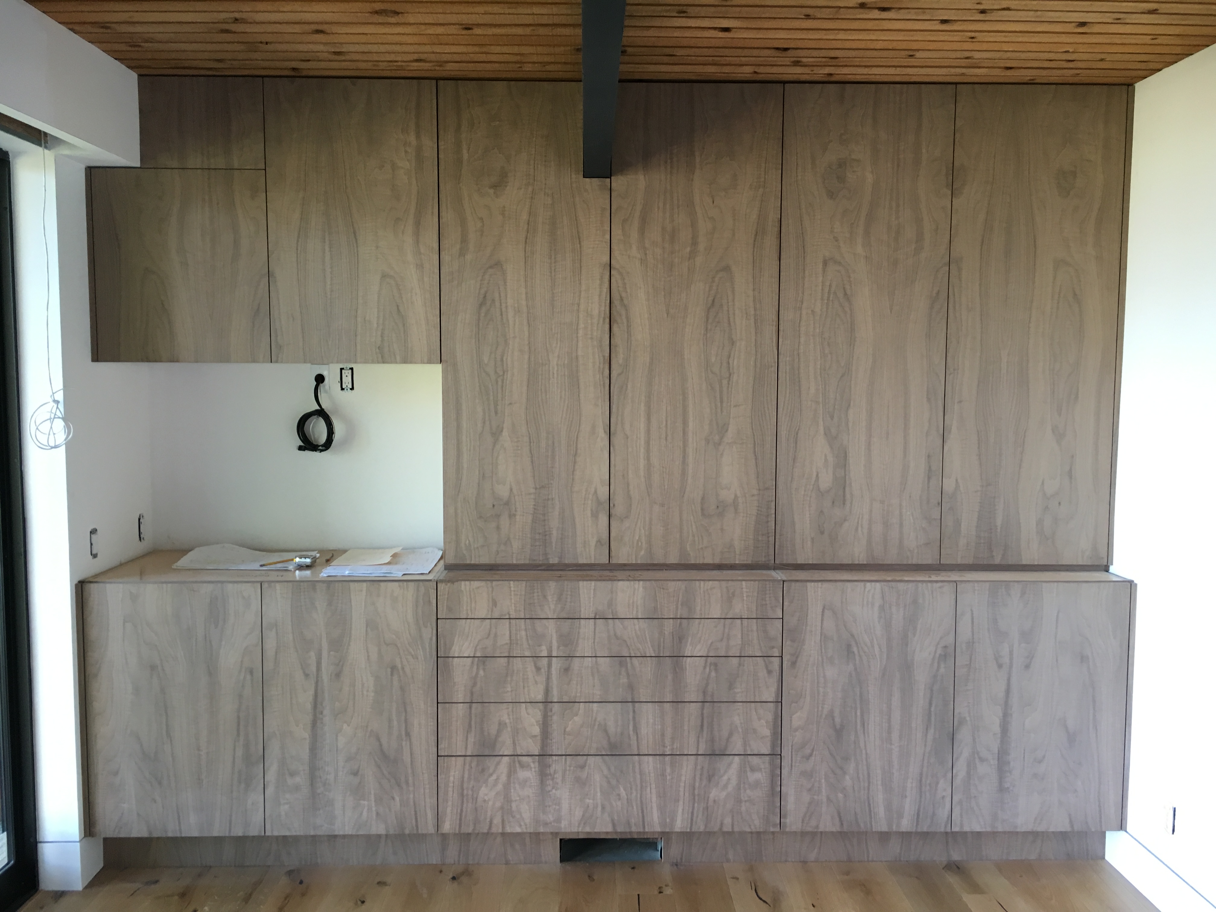 Custom Teak Built in Desk