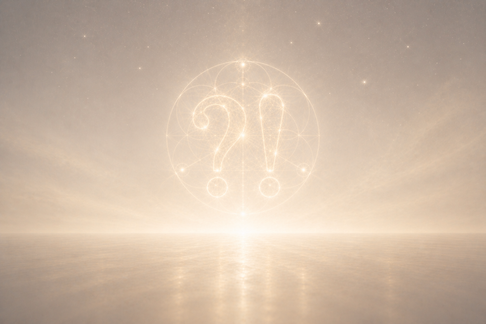 Symboles de question et de réponse à l'horizon