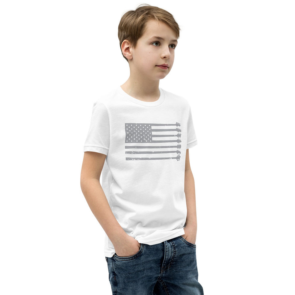 Thumbnail: GnG Flag Guitars Only Youth Tee (Grey Logo)