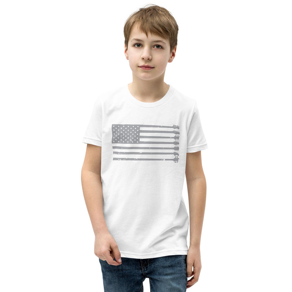 Thumbnail: GnG Flag Guitars Only Youth Tee (Grey Logo)