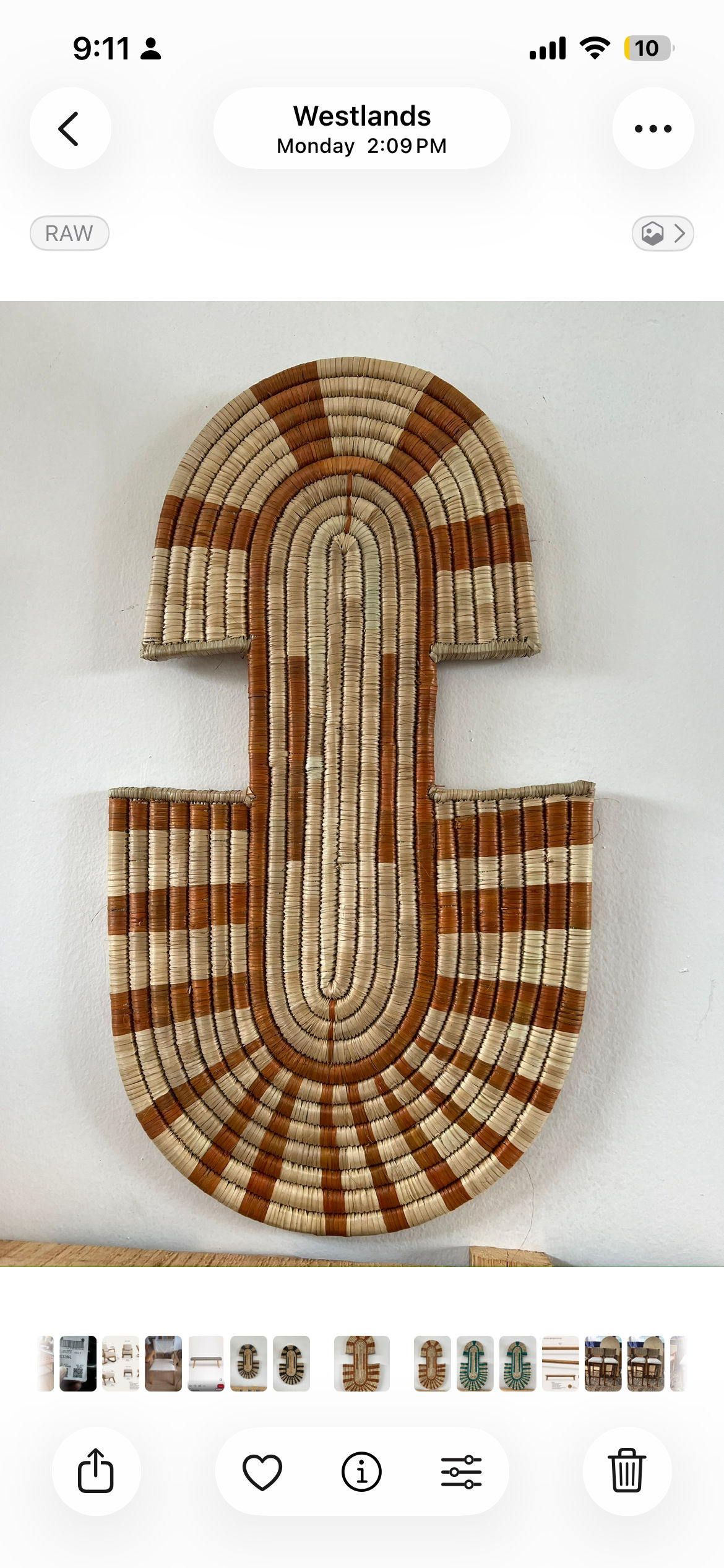 Woven in wall sculpture