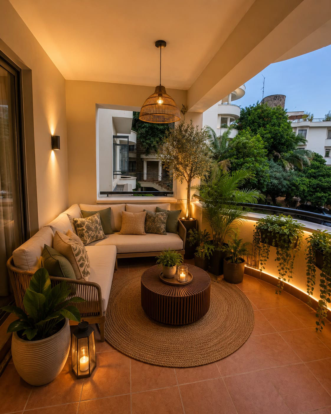 Kika woven balcony sofa
