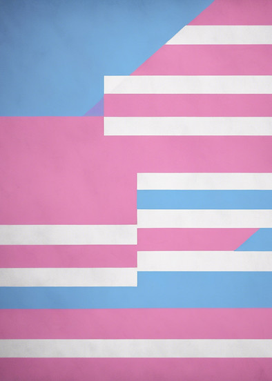 trans flag with pink white and blue stri
