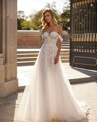 Sedona by Luna Novias in our bridal boutique in Warwickshire