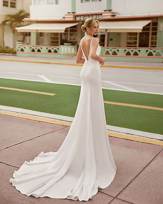 CALITA by LUNA NOVIAS wedding dress in our bridal shop in Warwickshire
