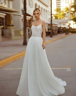 CARINA by LUNA NOVIAS, wedding dress in our bridal boutique Warwickshire