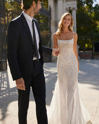 Sebald by Luna Novias in our bridal boutique in Warwickshire