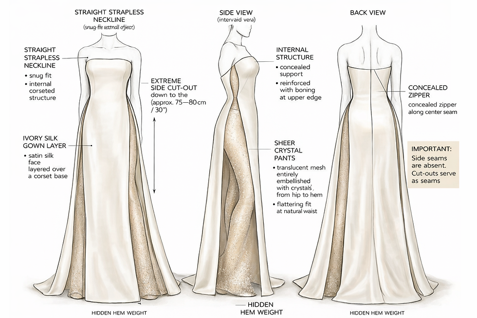 Gwyneth Paltrow oscar dress 2026 illustration