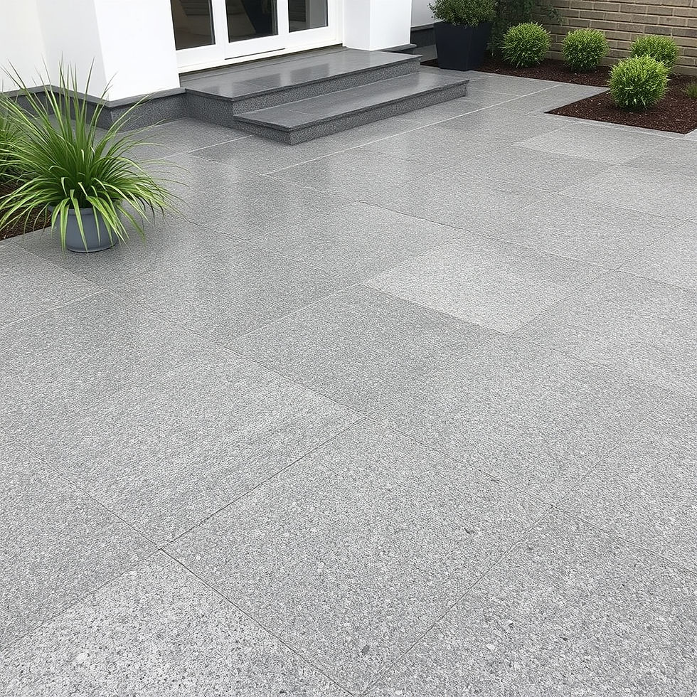 Sadarahalli grey granite stone exterior flooring, mexican grass.jpg