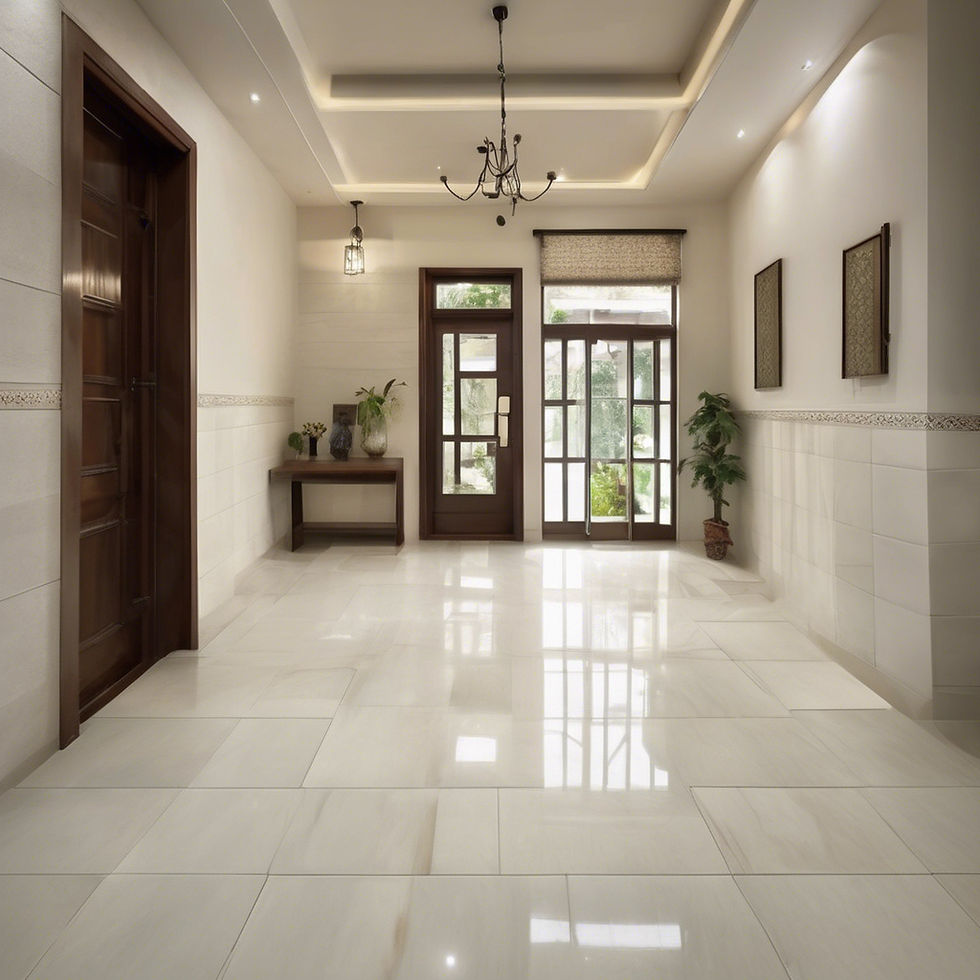 kota stone floor white tiles hall,_indian modern style, no furniture, show more flooring.jpg