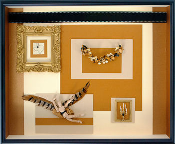 Aviation symbols with feathers and reference to Avenger Field; refined palette frames WASP service.