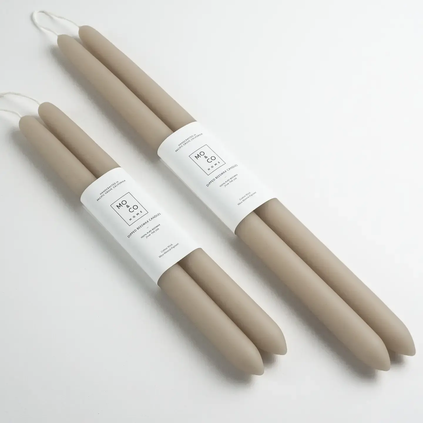 Clay Beeswax Taper Candles