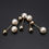 Thumbnail: Double Gold Head Simulation Pearl Brooch