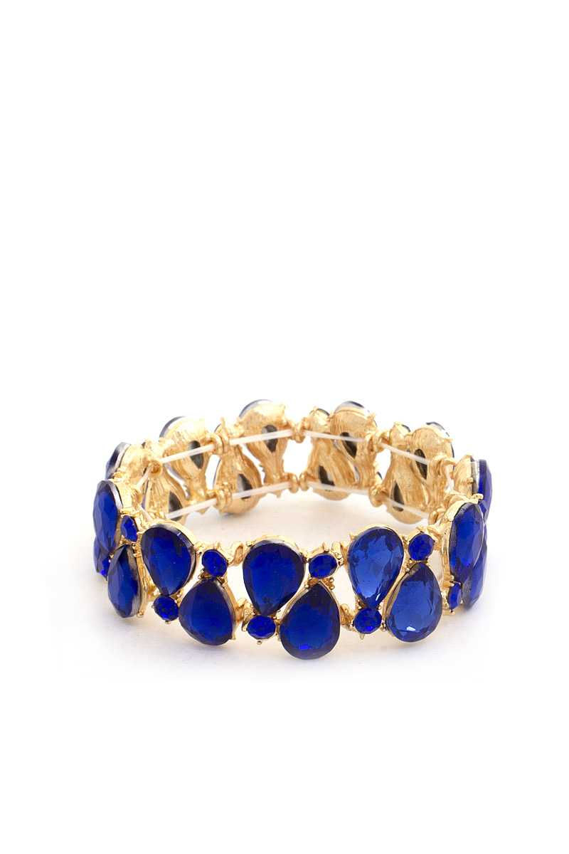 Thumbnail: Teardrop Rhinestone Stretch Bracelet