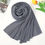 Thumbnail: Pleated Plain Crinkle Bubble Chiffon Hijabs 180*85Cm