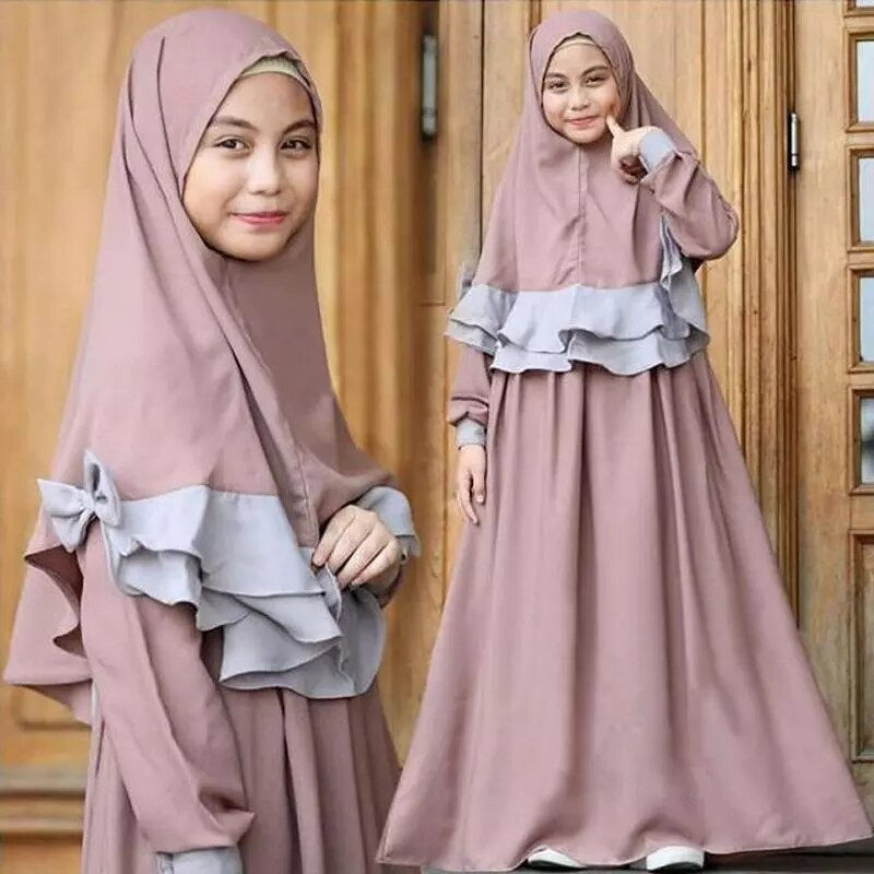Amina's Two-Piece Muslim Girls Dress| 2 piece