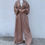 Thumbnail: Nur Elastic Cuff Sleeve Kimono Abaya