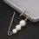 Thumbnail: Gold Pearl Brooch ornamental Pin
