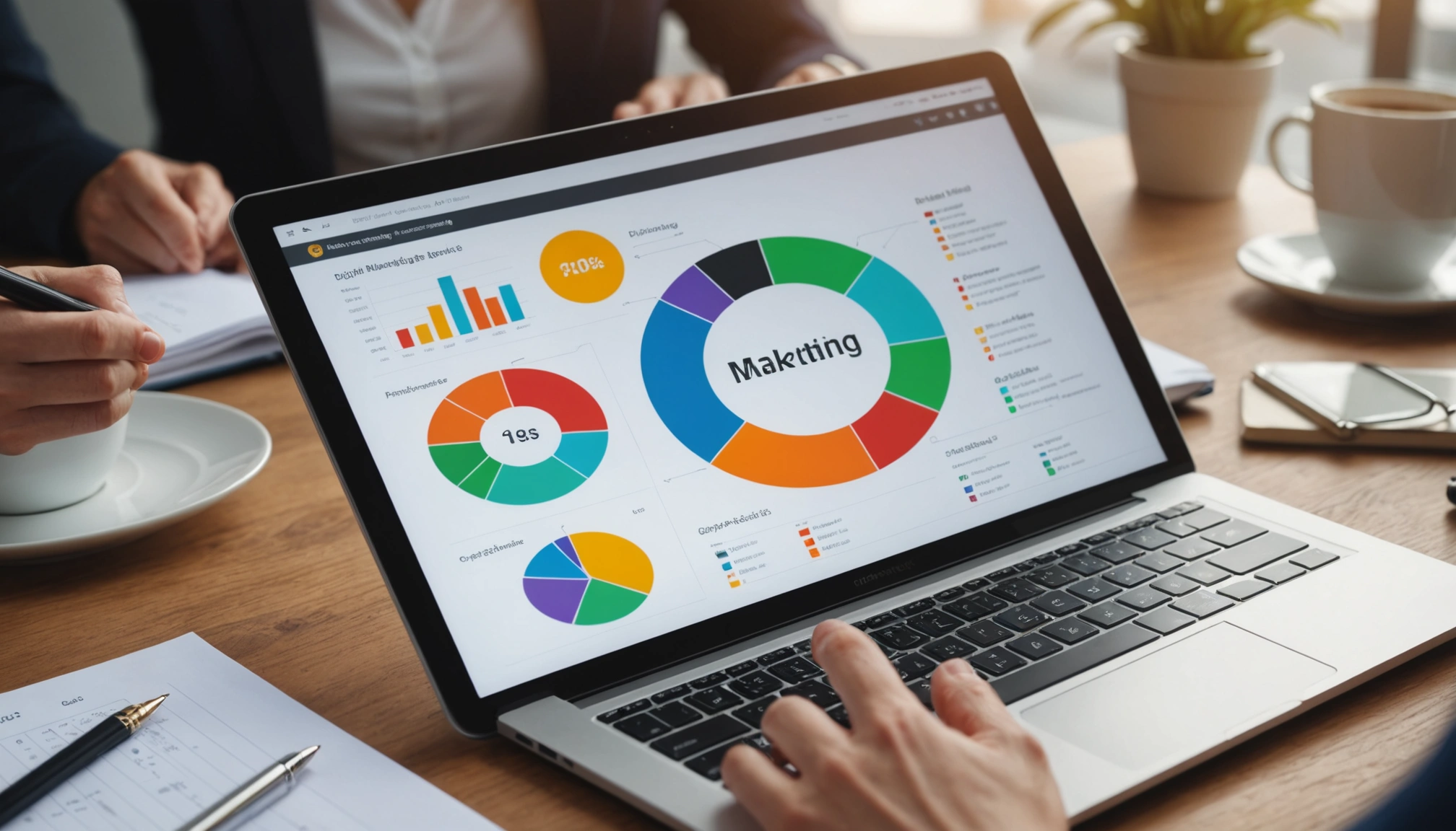 Close-up view of a digital marketing report