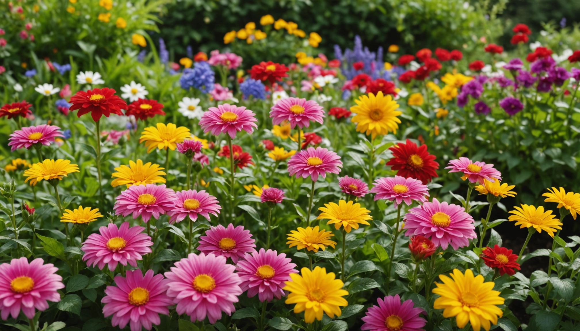 Close-up of colorful flower garden