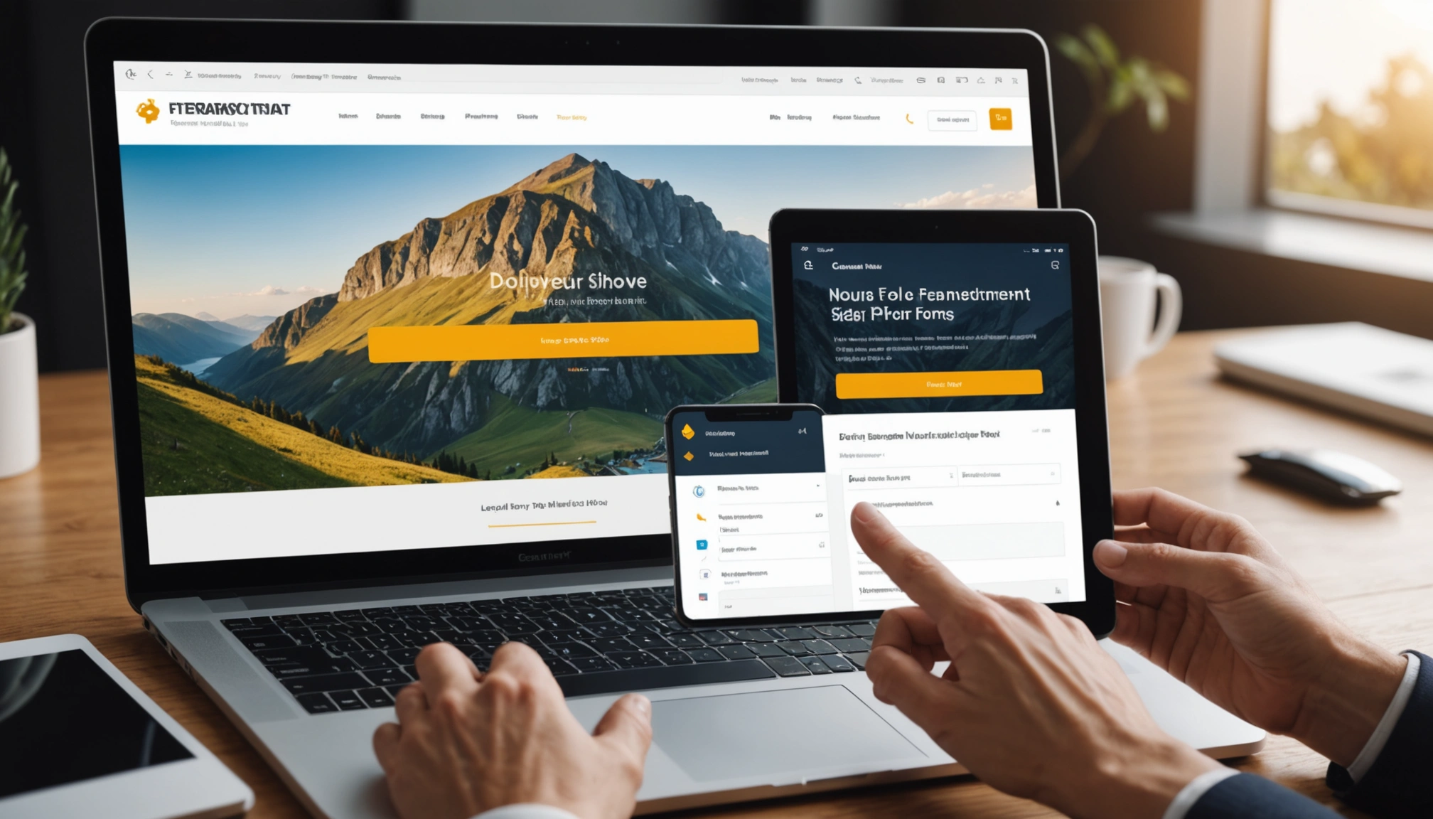 Eye-level view of a sleek online form interface designed for user engagement