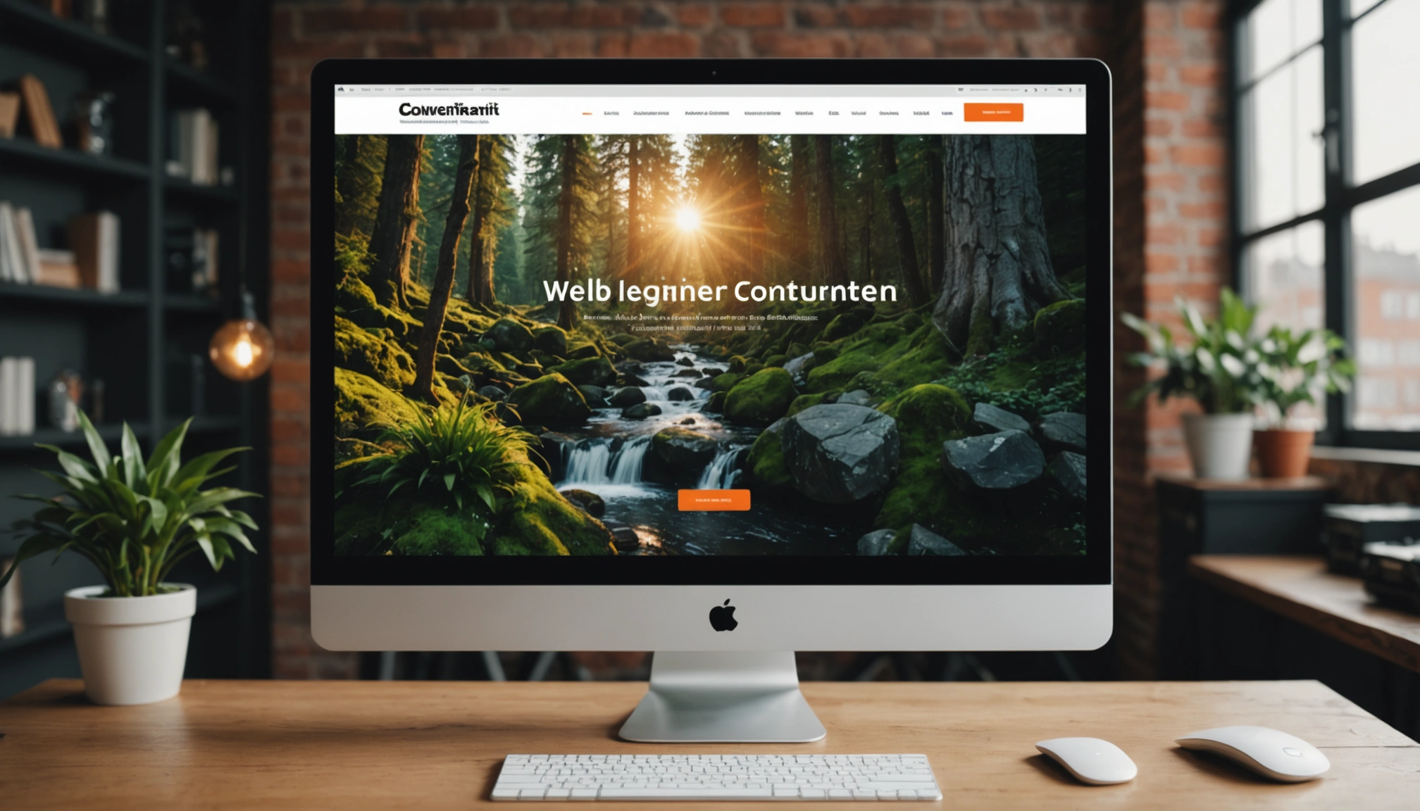 Wide angle view of a well-structured web page filled with engaging content