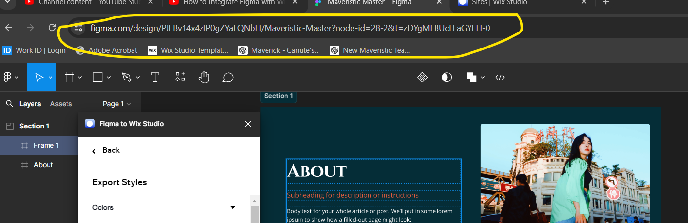 Link Figma URL in Wix Studio
