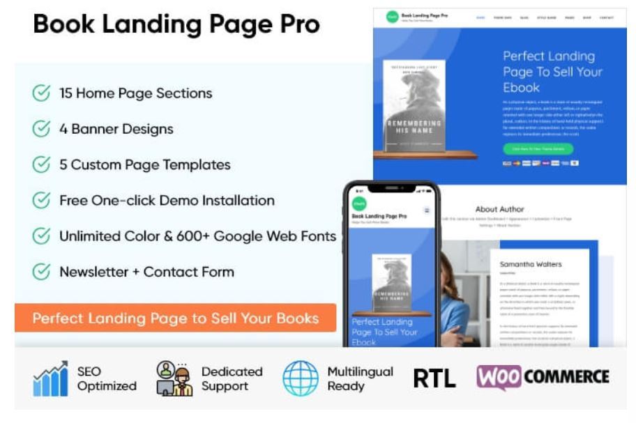 Book Landing Page Pro