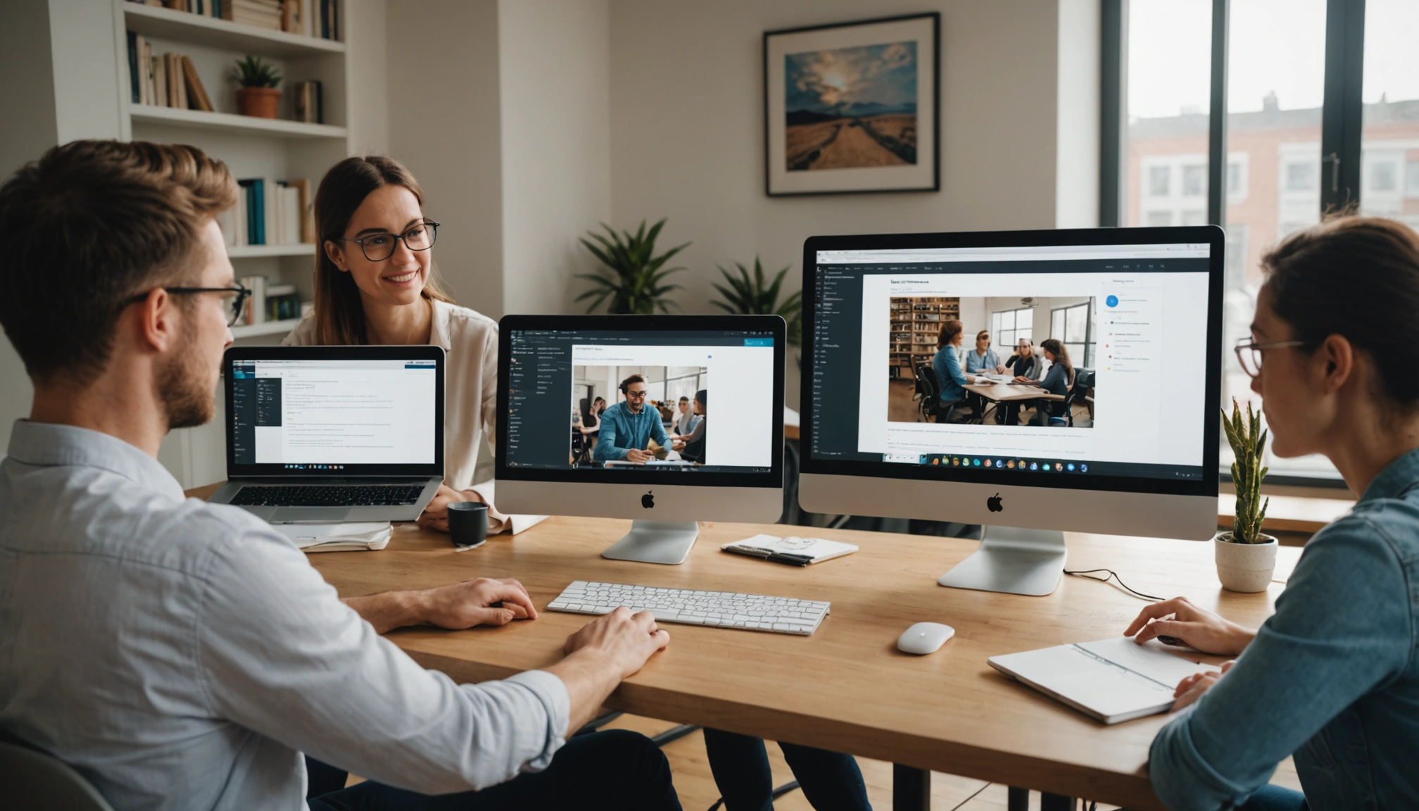 Eye-level view of an online class discussing Wix CMS functionalities