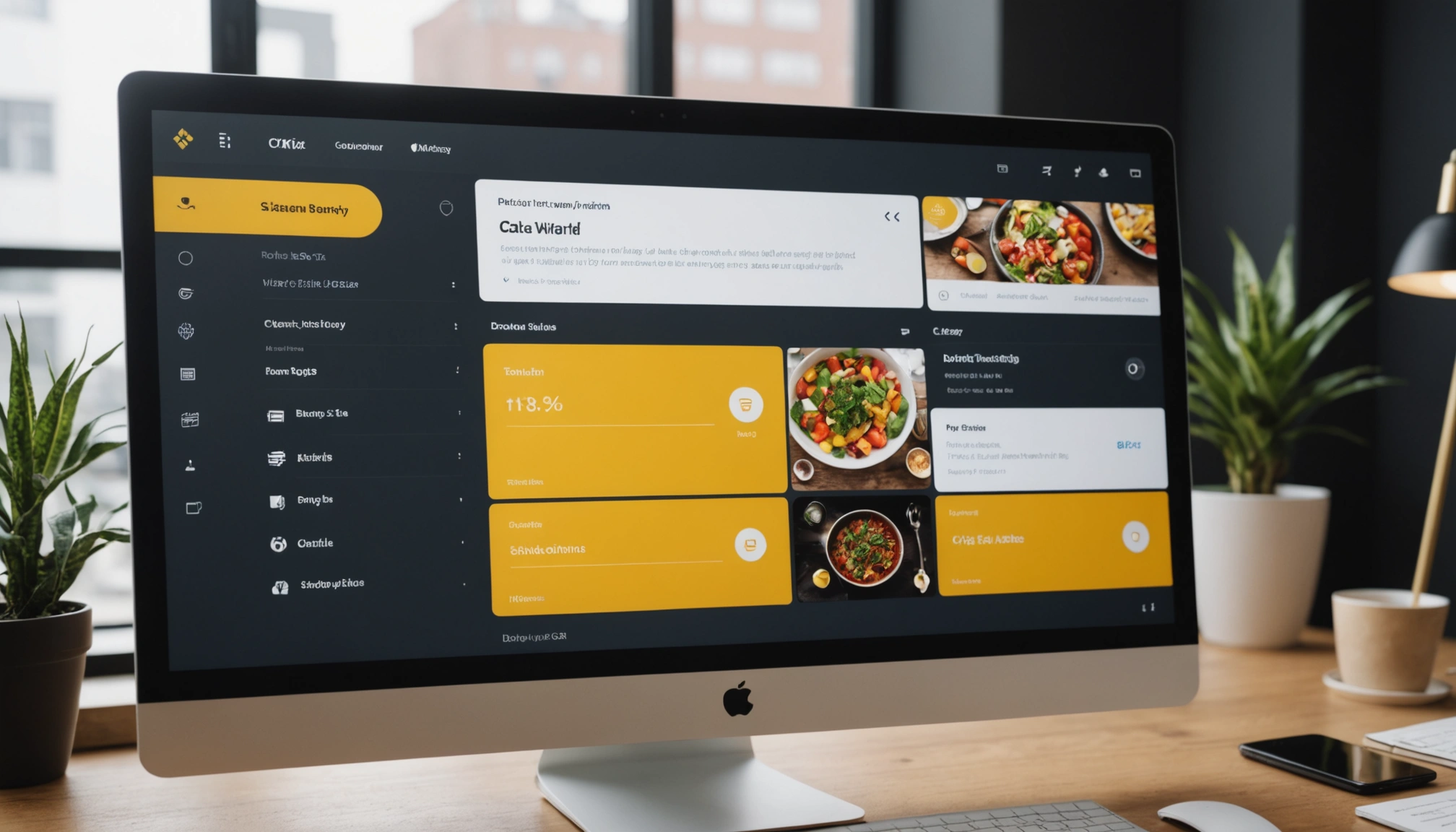 Close-up view of a modern interface showcasing the Wix CMS dashboard