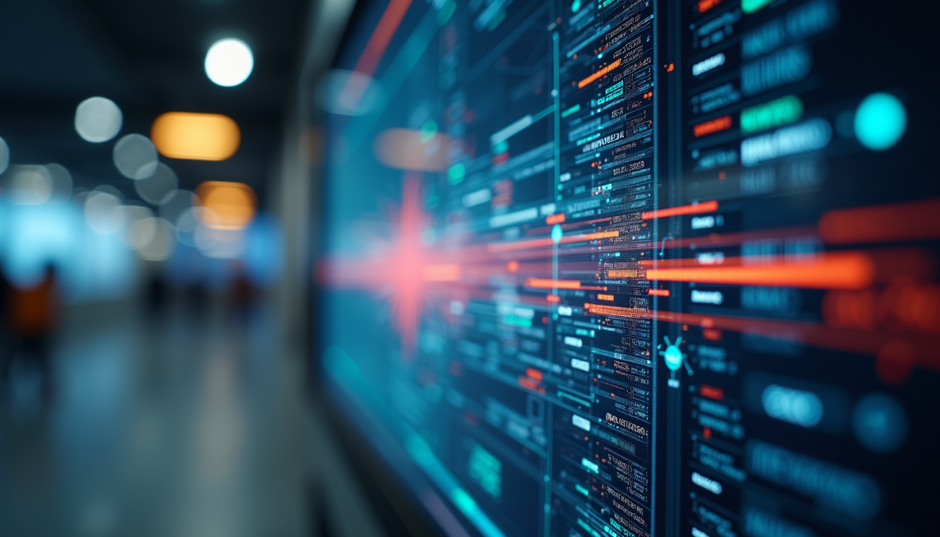 Close-up view of a digital screen displaying AI-generated visual effects