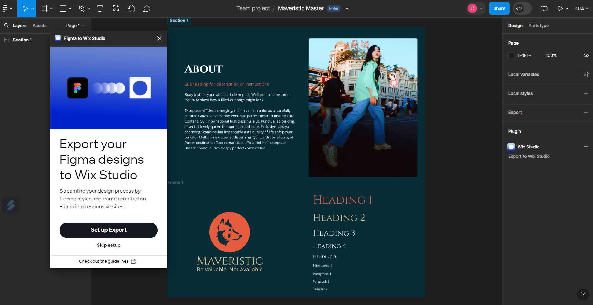 Figma to Wix Studio