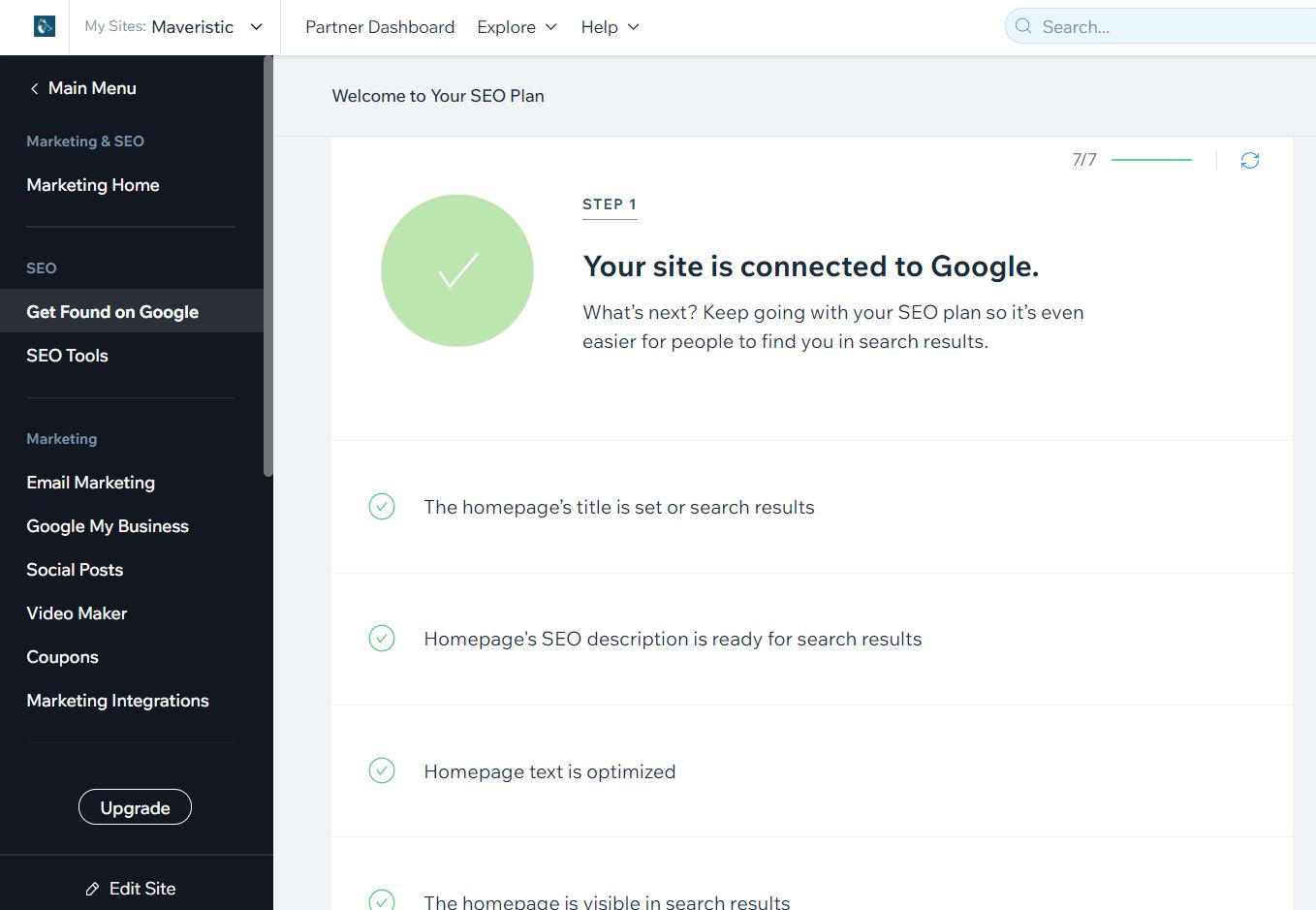 Connect Wix Site to Google - Maveristic Blog