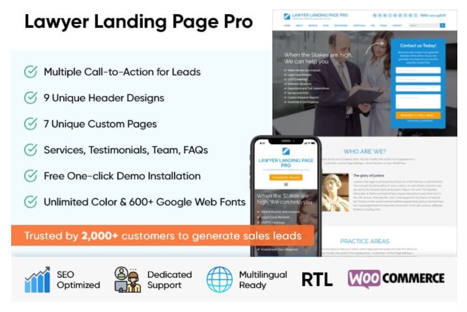 Lawyer Landing Page Pro