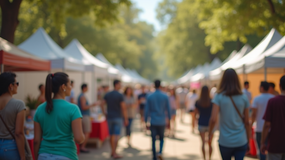 Eye-level view of a health fair gathering
