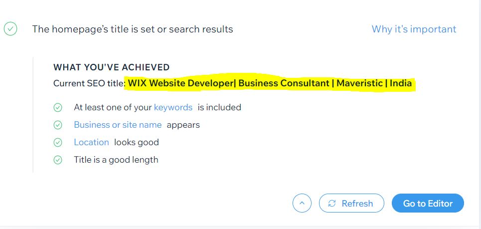 SEO Home Page Title Wix SEO Wizard - Maveristic Blog