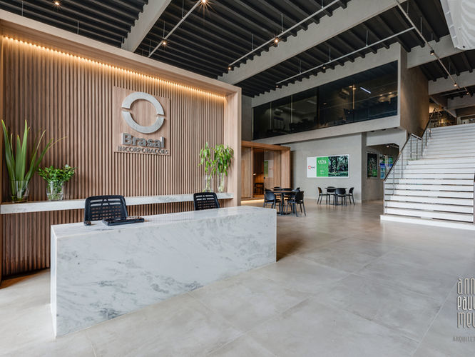 Recepção da sede administrativa da Brasal